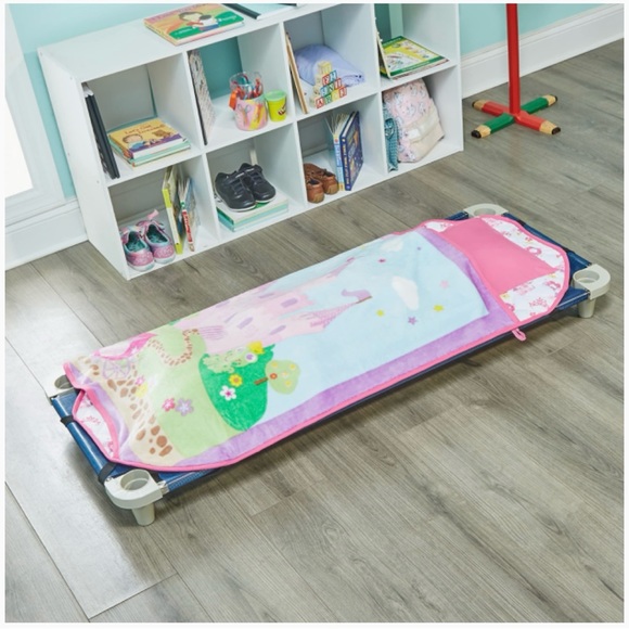 Cot Kids Nap Mat Toddler Preschool Daycare Bedding Cover with Blanket pillow - Picture 7 of 11